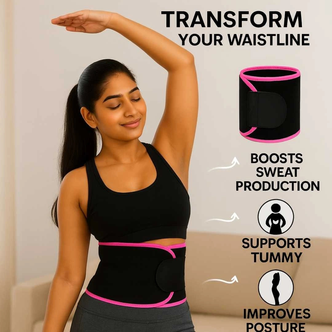 Sweat Slimming Belt – Adjustable Waist & Back Support