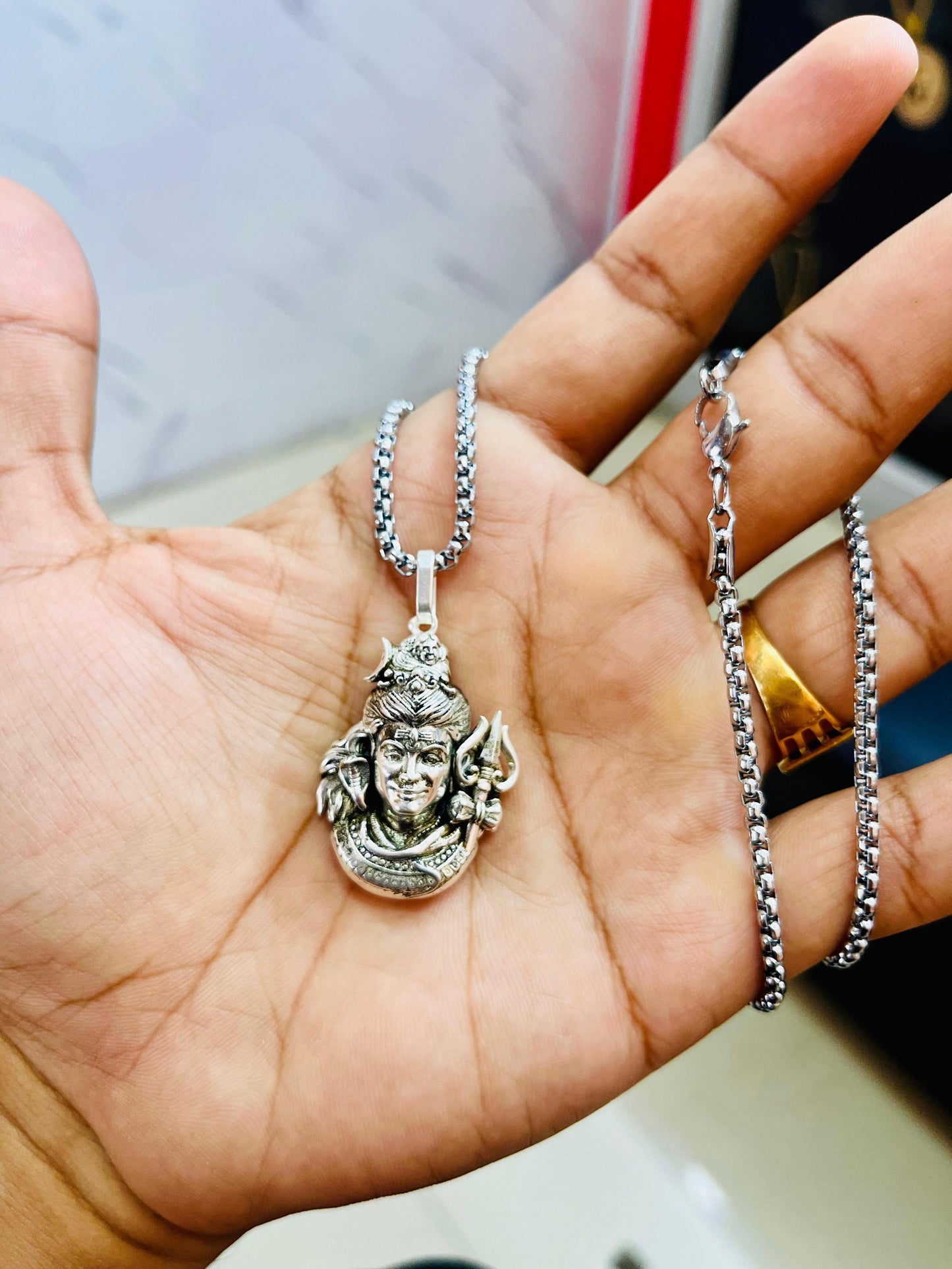 Lord Mahadev Pendant Chain