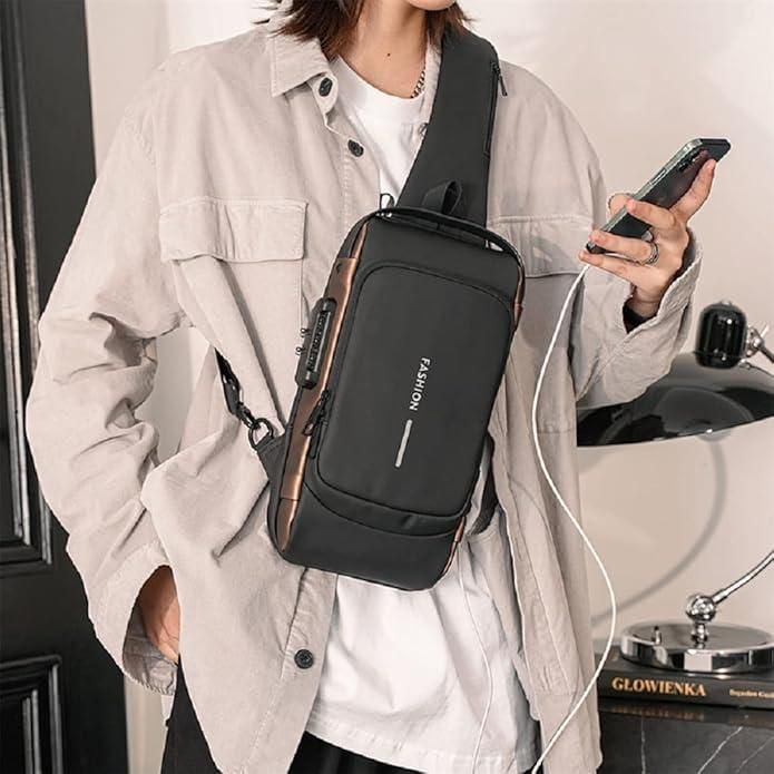 Sling Bag for Men & Women – Waterproof Crossbody Travel Chest Bag