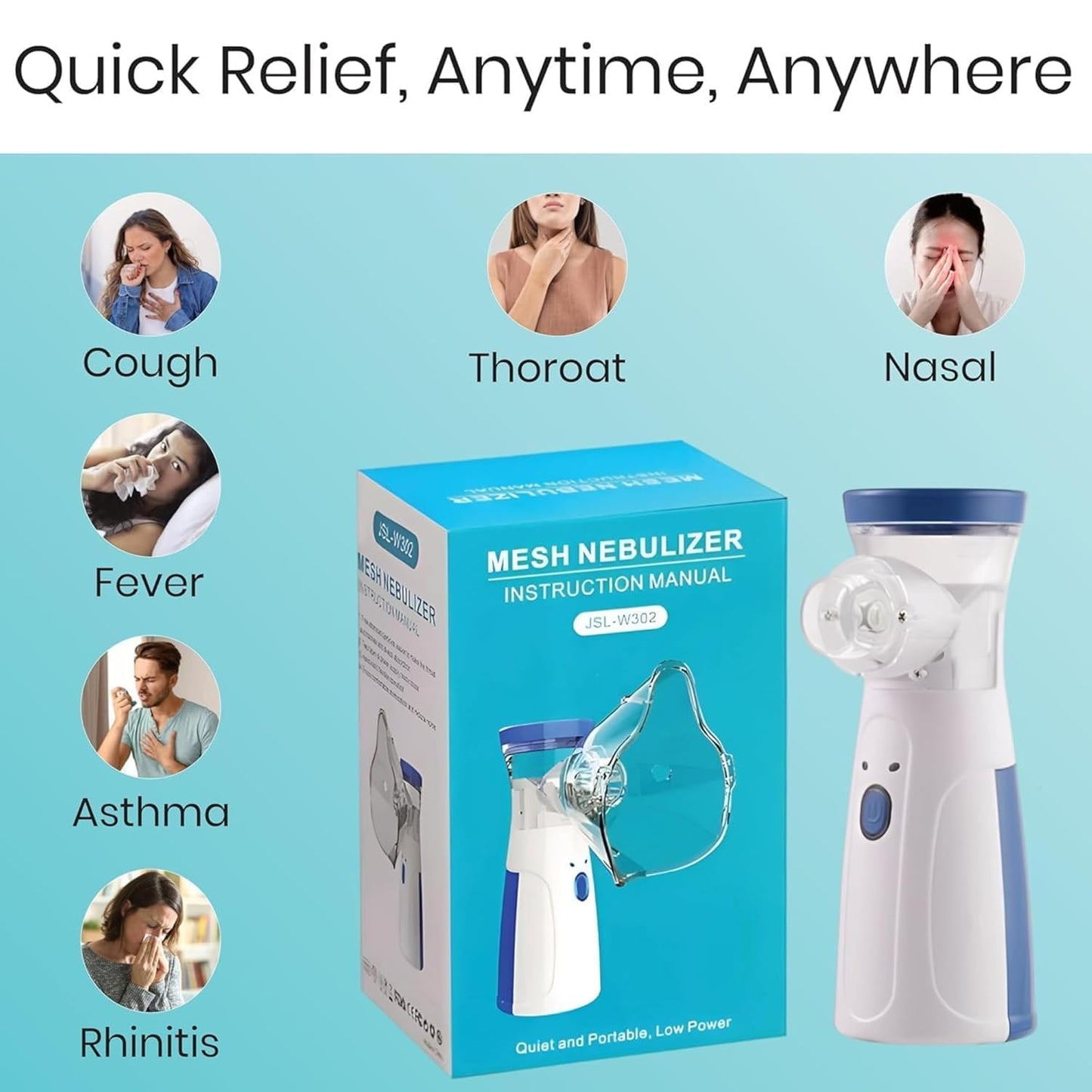 Portable Ultrasonic Rechargeable Mesh Nebulizer Machine