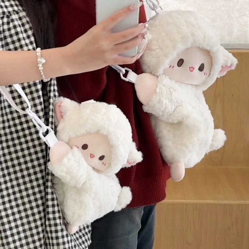 Cute Lamb Plush Bag – Small Soft Toy Backpack for Kids & Girls