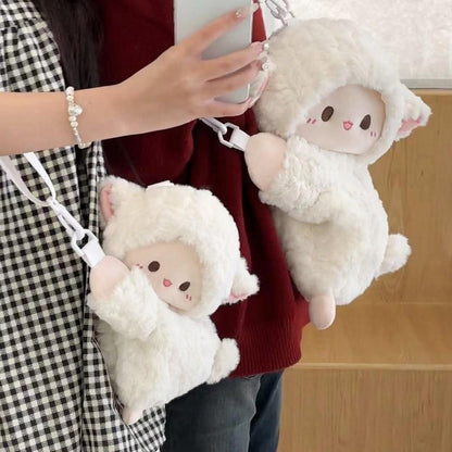 Cute Lamb Plush Bag – Small Soft Toy Backpack for Kids & Girls