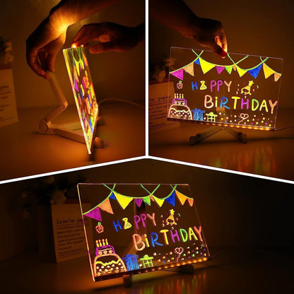3D LED Light Glass Acrylic Writing pad