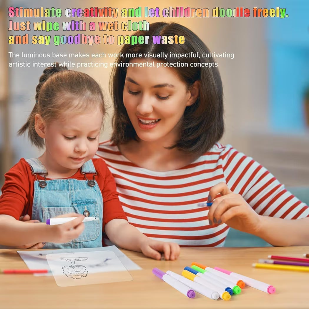 3D LED Light Glass Acrylic Writing pad