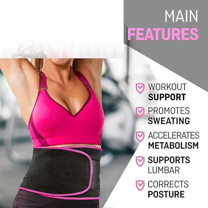 Sweat Slimming Belt – Adjustable Waist & Back Support