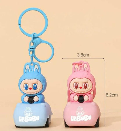 Labubu Car Keychain – Cute Cartoon Key Ring for Bike, Car & Bags