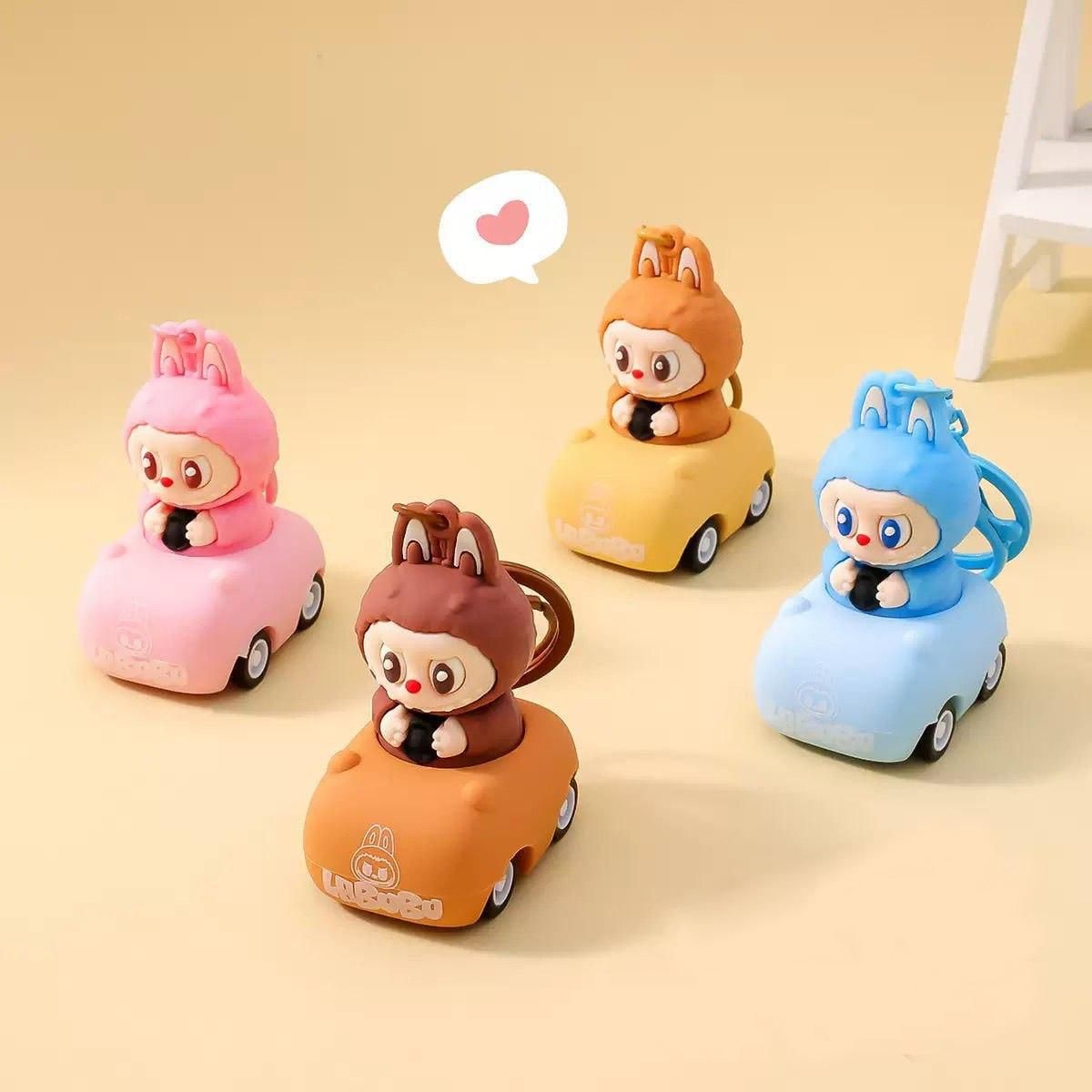 Labubu Car Keychain – Cute Cartoon Key Ring for Bike, Car & Bags