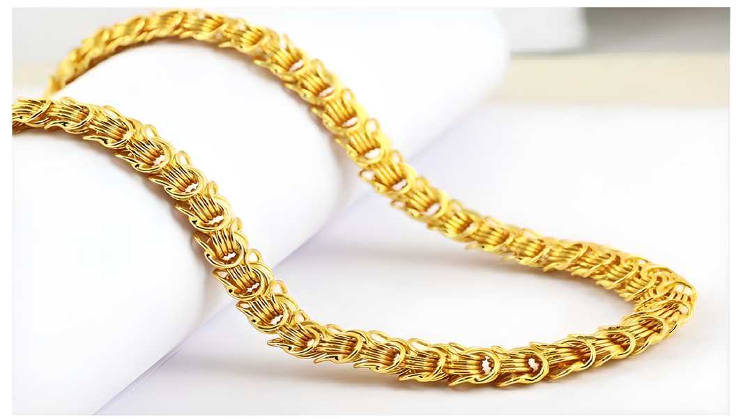 Trendy Gold Plated Men’s Chain – Stylish Daily Wear Necklace