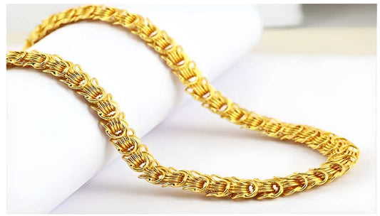 Trendy Gold Plated Men’s Chain – Stylish Daily Wear Necklace