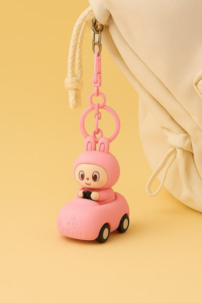 Labubu Car Keychain – Cute Cartoon Key Ring for Bike, Car & Bags