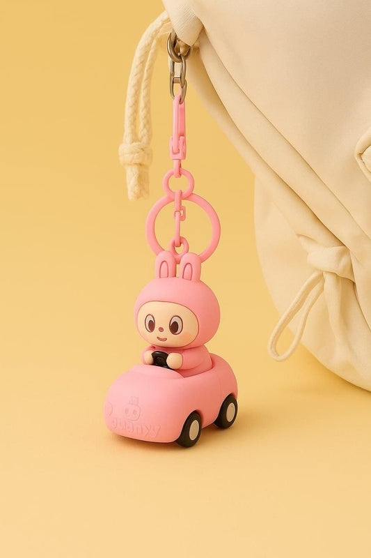 Labubu Car Keychain – Cute Cartoon Key Ring for Bike, Car & Bags