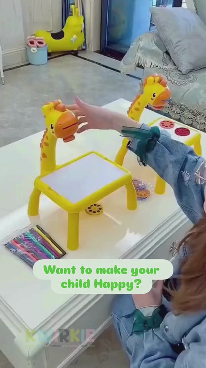 Projector Drawing Desk – Creative Painting Board for Kids